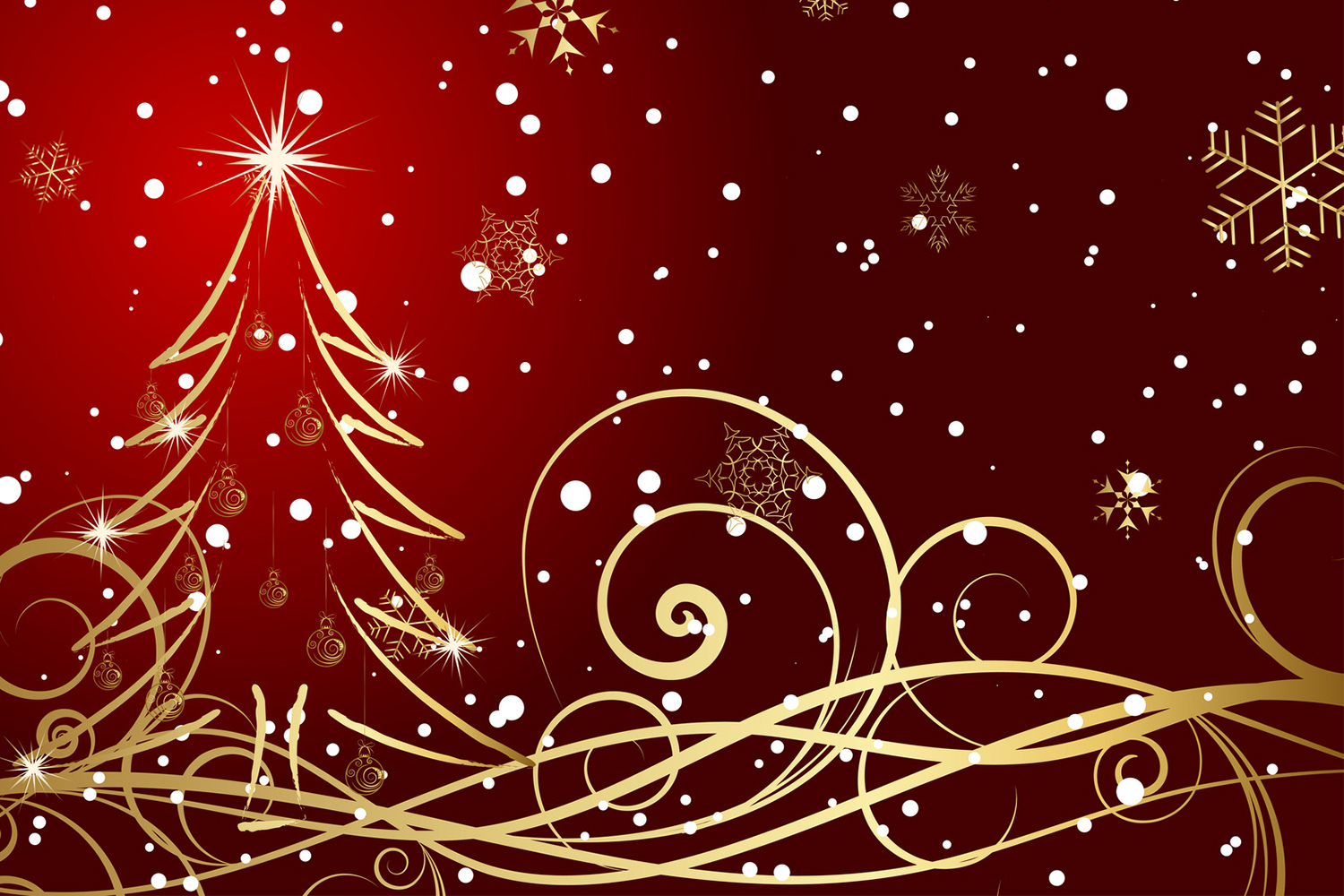 Christmas and New Year background. Vector illustration.